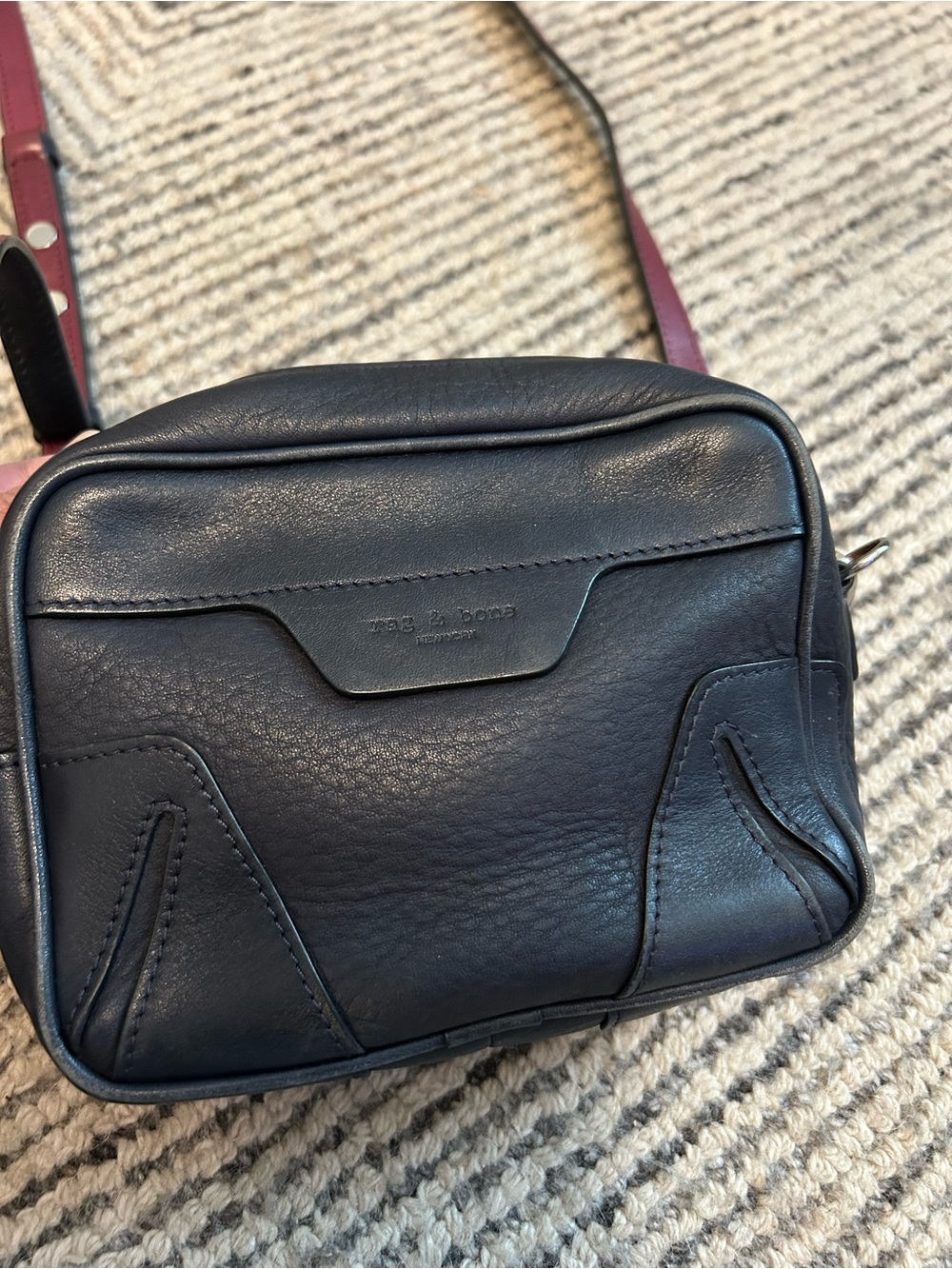 Rag & Bone Black Leather Crossbody Camera Bag